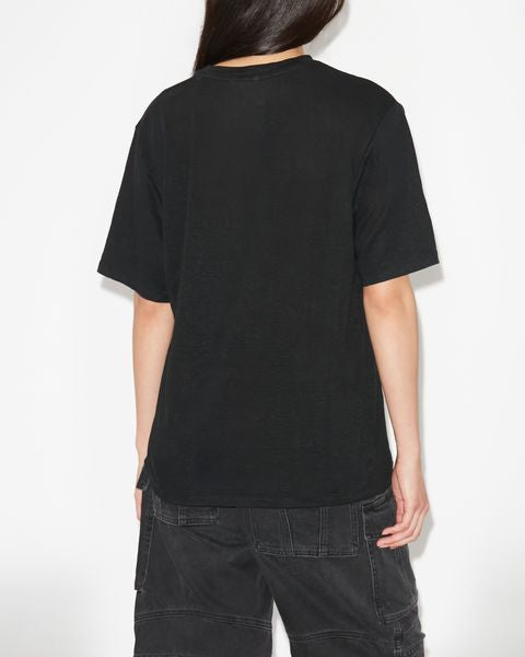 Zewel 로고 티셔츠 Woman 검은색 3