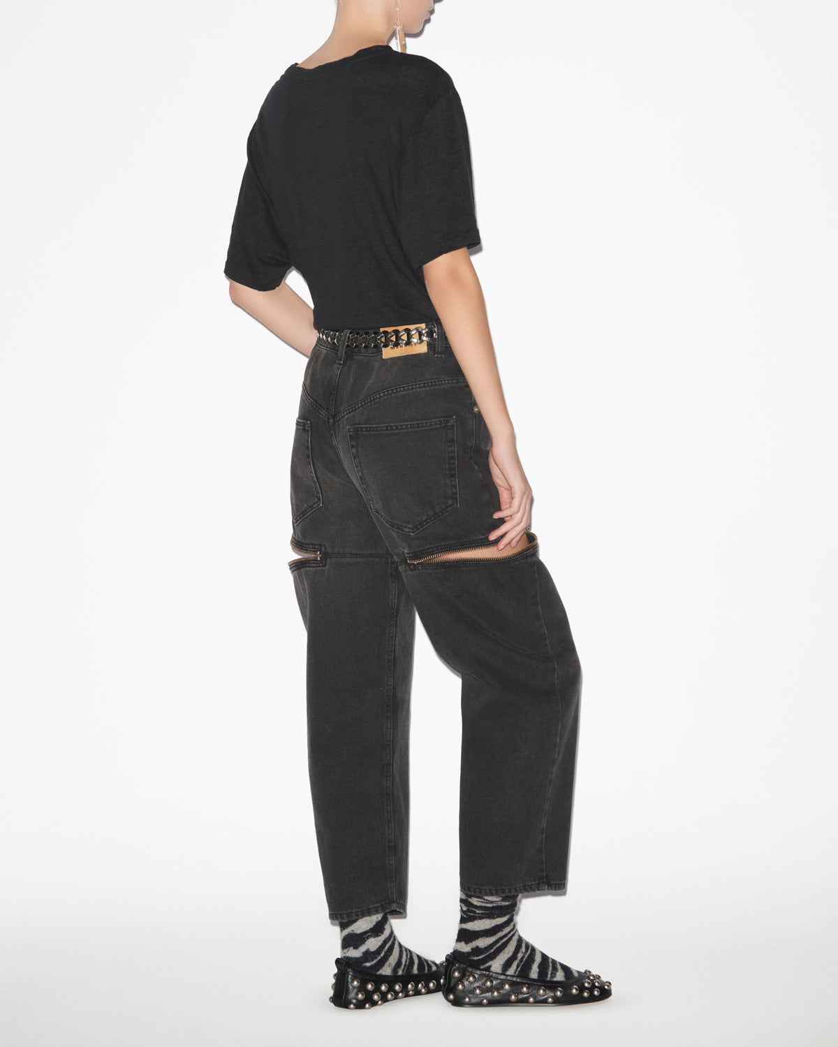 T-shirt zewel mit kurzen ärmeln und logo - Schwarz - Woman - 7