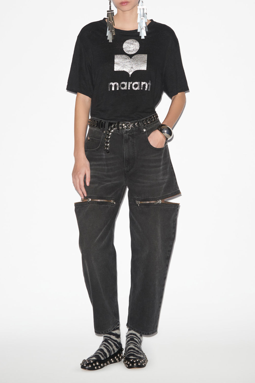 Zewel short-sleeve logo t-shirt - Black - Woman - 3
