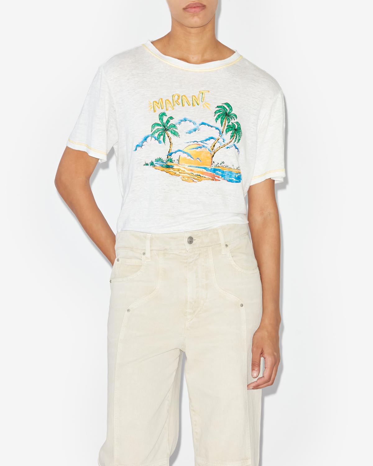 Camiseta con logotipo de manga corta zewel - Blanco - Woman - 3