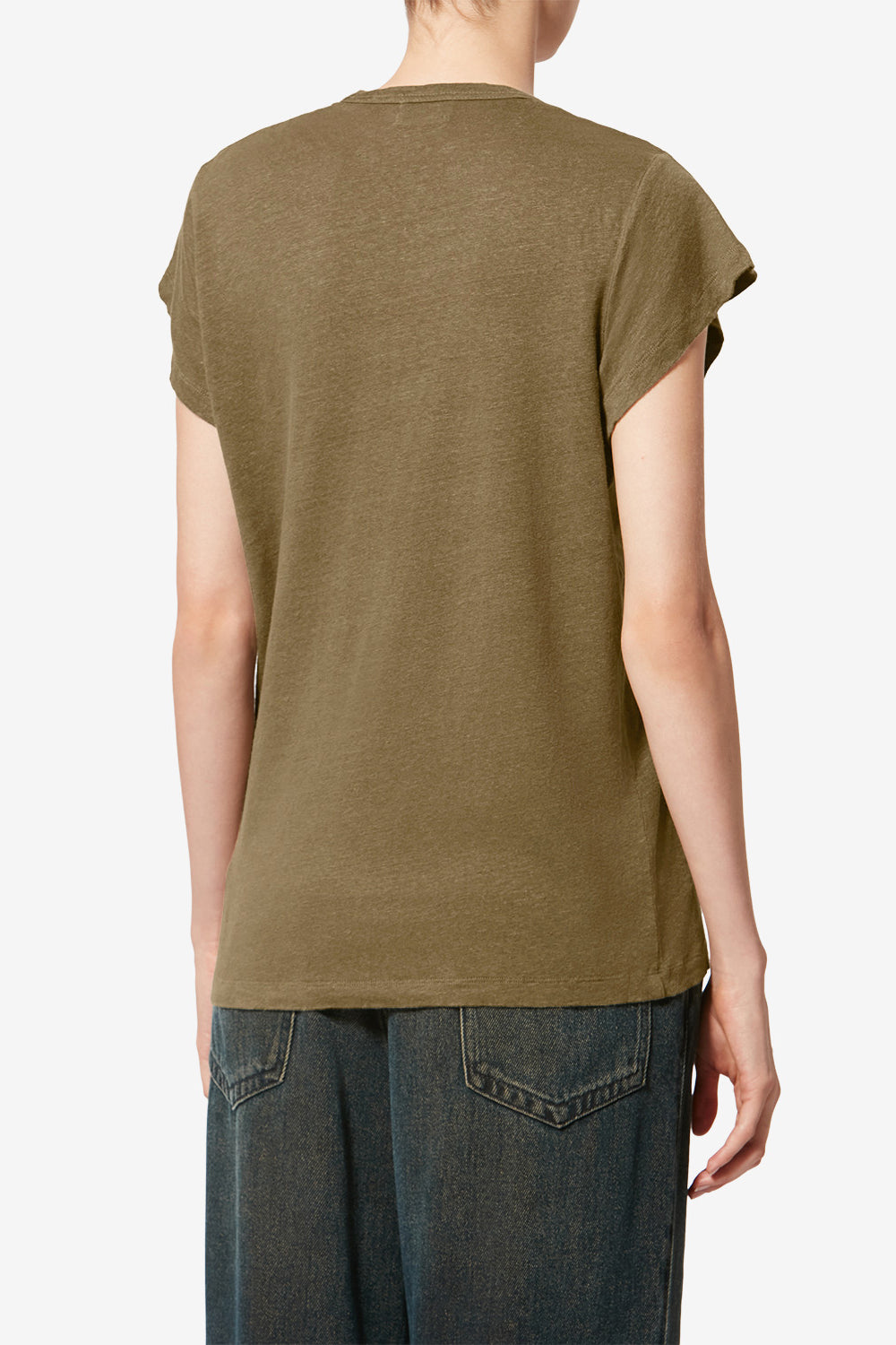 Zankou short-sleeve linen t-shirt - Dark khaki - Woman - 5
