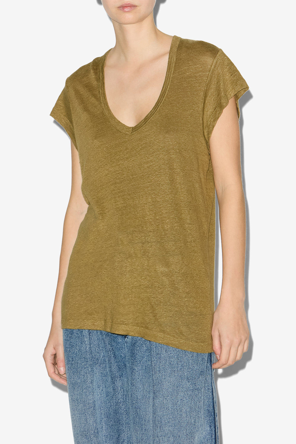 Zankou short-sleeve linen t-shirt - Khaki - Woman - 4