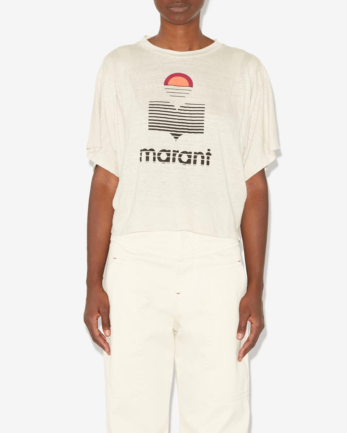 T-shirt kyanza mit logo Woman Naturfarben 5