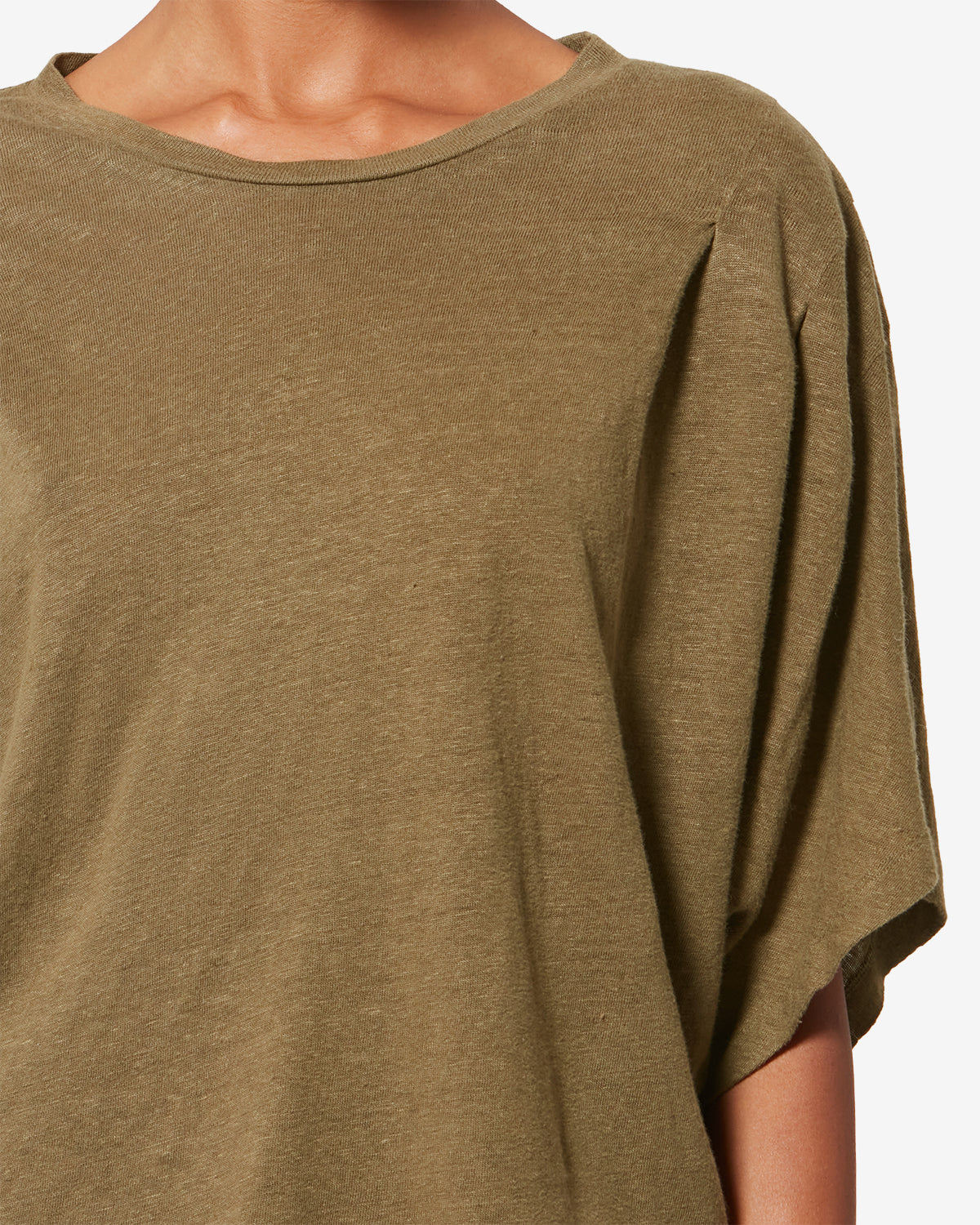 Camiseta kyanza de lino - Dark khaki - Woman - 2