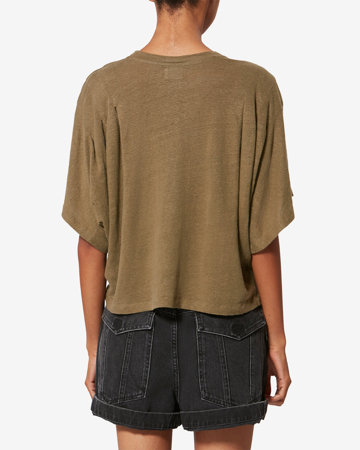 Camiseta kyanza de lino - Dark khaki - Woman - 4