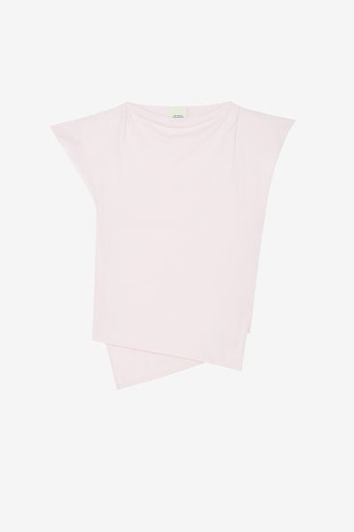 Camiseta asimétrica sebani de algodón - Light pink - Woman - 2