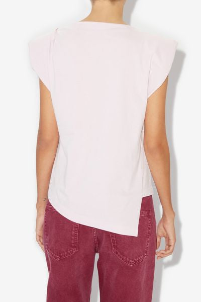 Camiseta asimétrica sebani de algodón - Light pink - Woman - 6