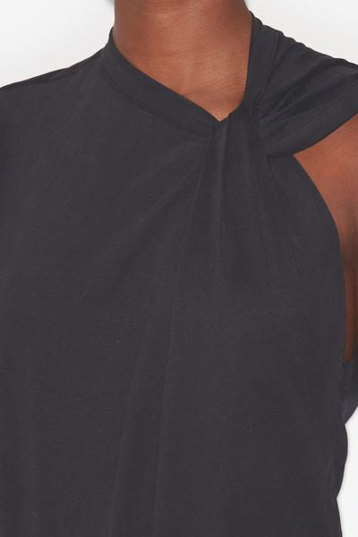 T-shirt asimmetrica a maniche corte nayda - Nero - Woman - 5