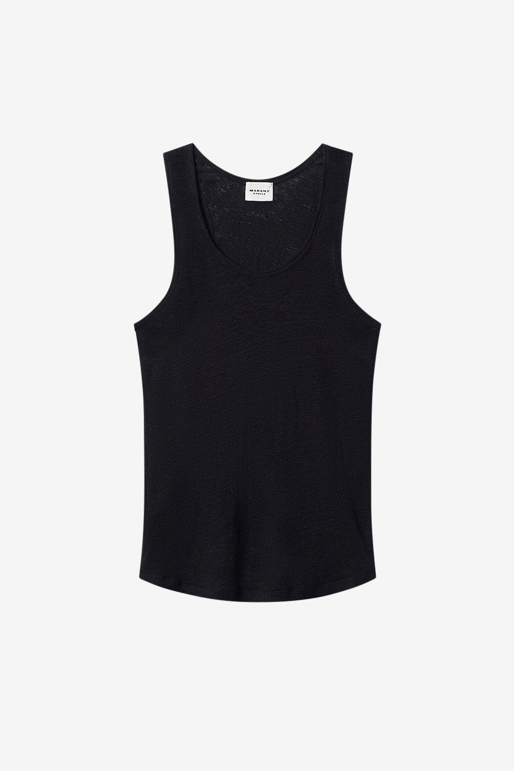 Thea striped linen t-shirt - Black - Woman - 1