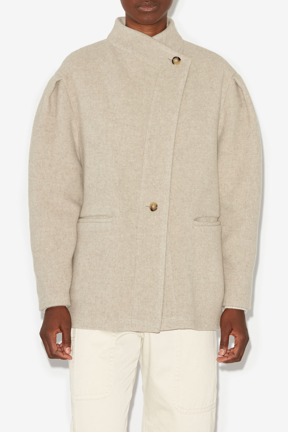 Chaqueta jabadi de mezcla de lana - Crudo - Woman - 3