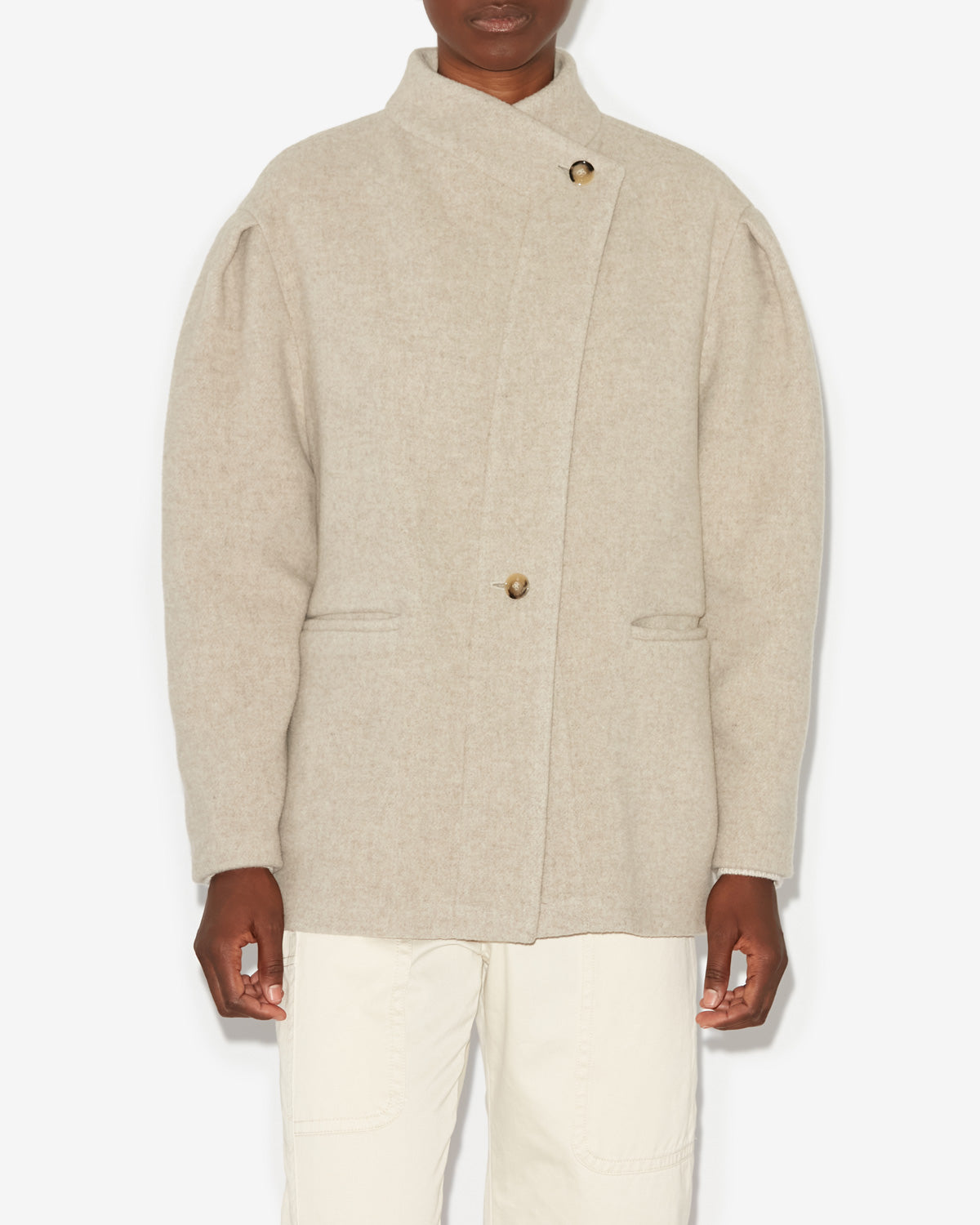 Chaqueta jabadi de mezcla de lana - Crudo - Woman - 2
