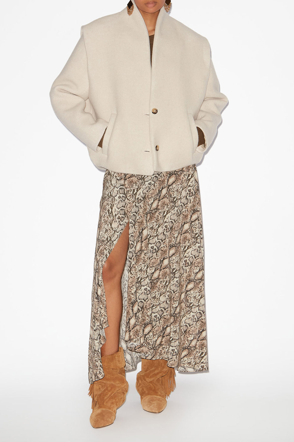 Chaqueta de traje de mezcla de lana drogo - Crudo - Woman - 2