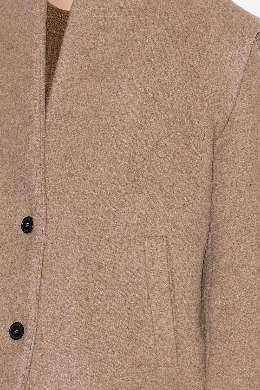 Chaqueta de traje de mezcla de lana drogo - Taupe - Woman - 3