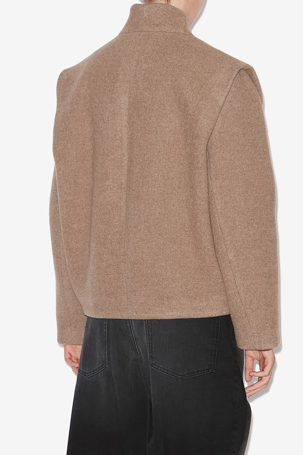 Chaqueta de traje de mezcla de lana drogo - Taupe - Woman - 5
