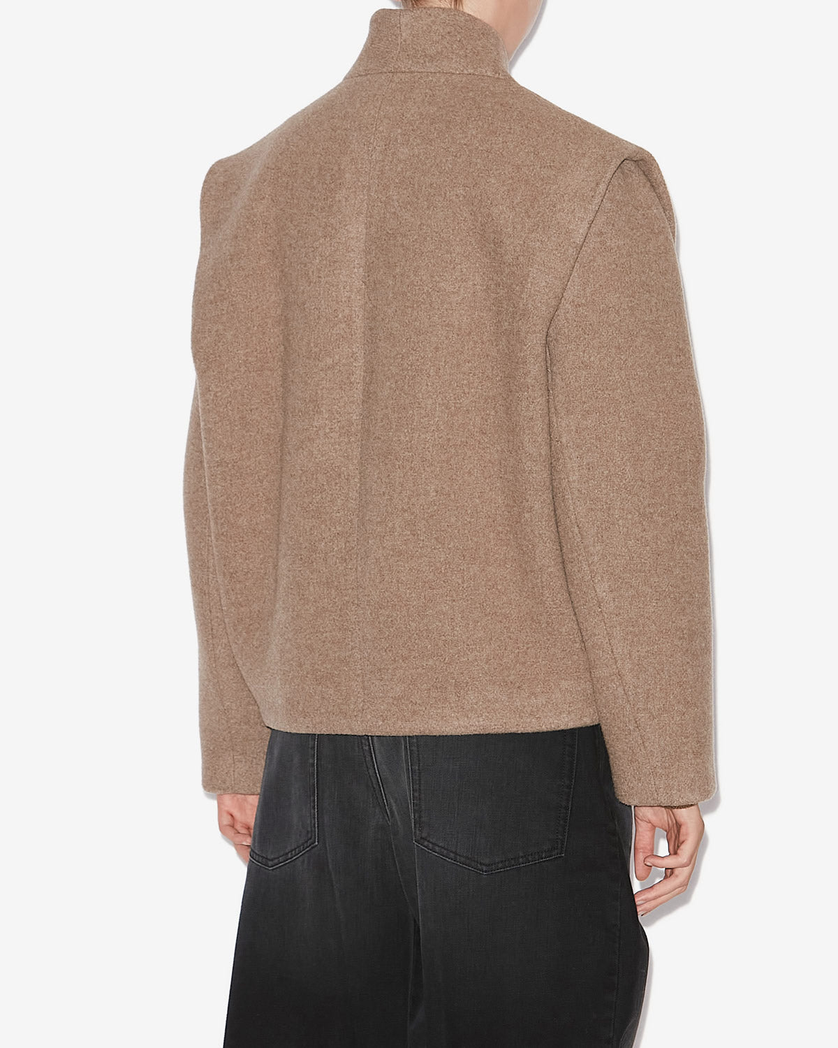 Chaqueta de traje de mezcla de lana drogo - Taupe - Woman - 4
