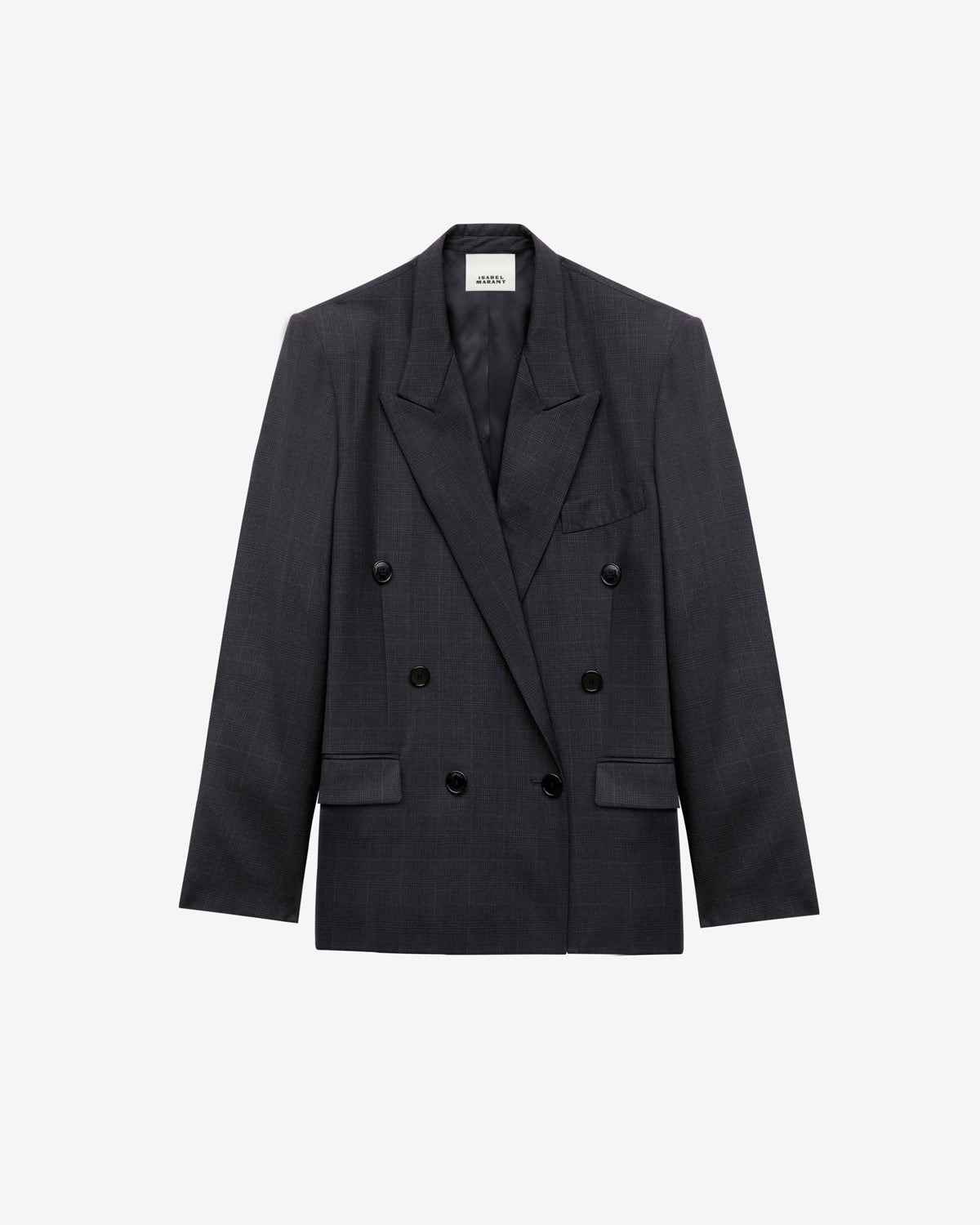 Klero glen plaid wool suit jacket - Anthracite - Woman - 5