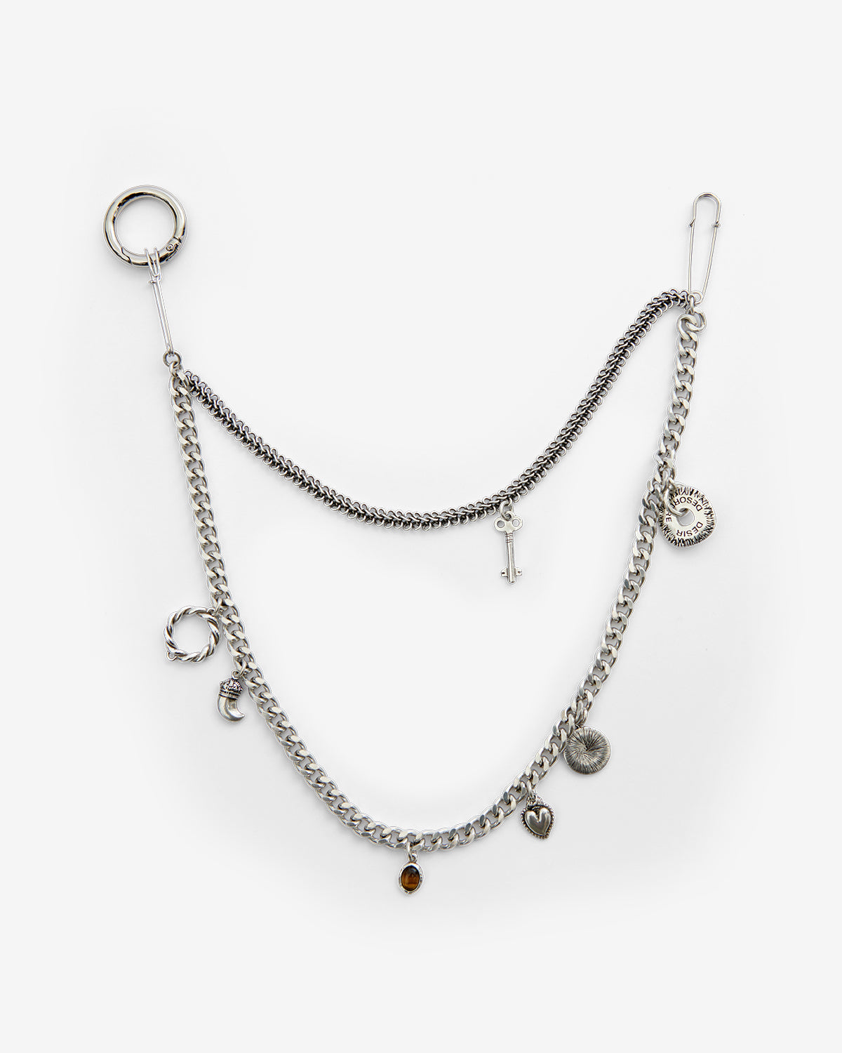 Broche scott colgante de latón bañado en plata - Plata - Man - 1