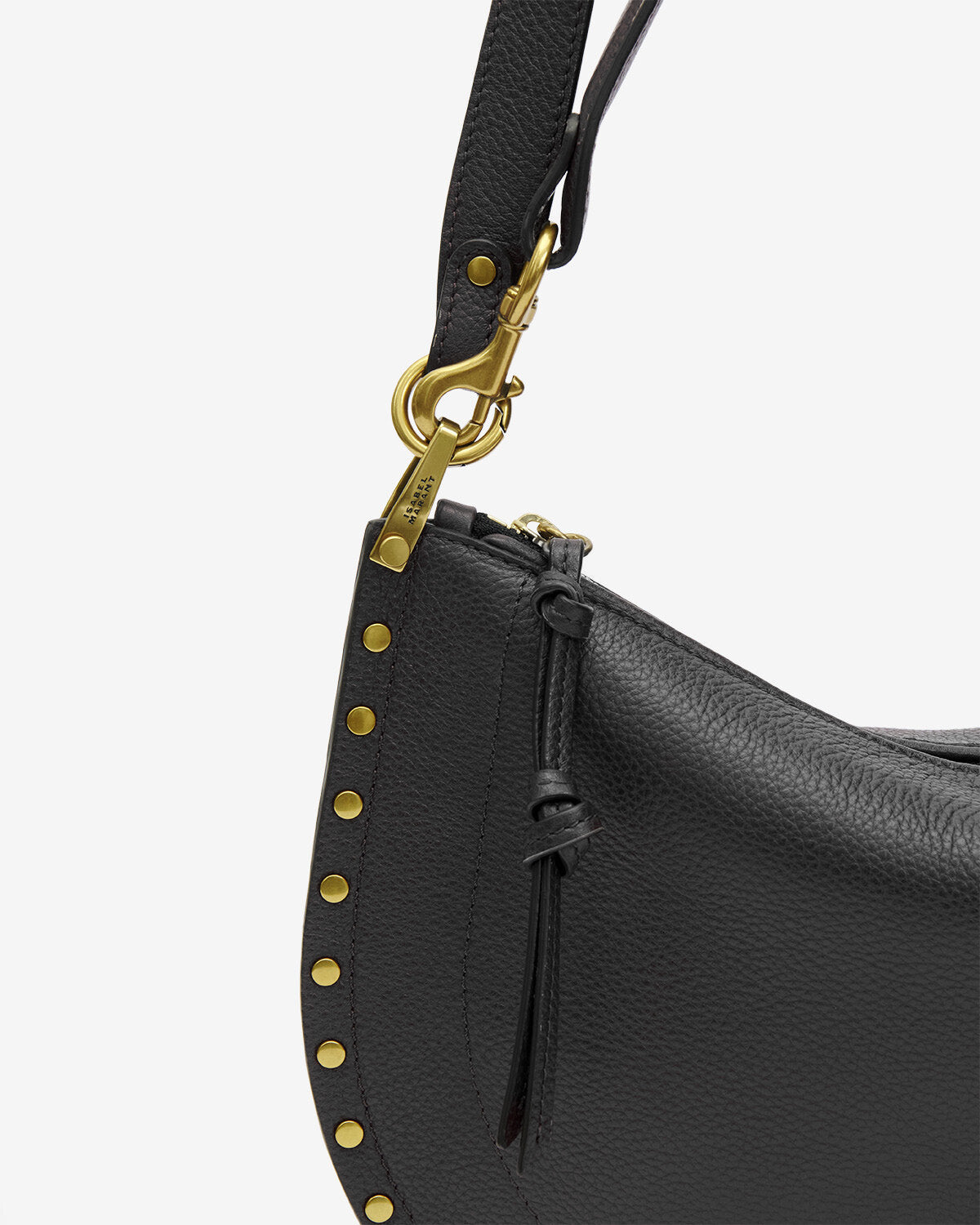 Bolso de mano oskan hobo soft zip de piel de becerro granulada - Negro - Woman - 3