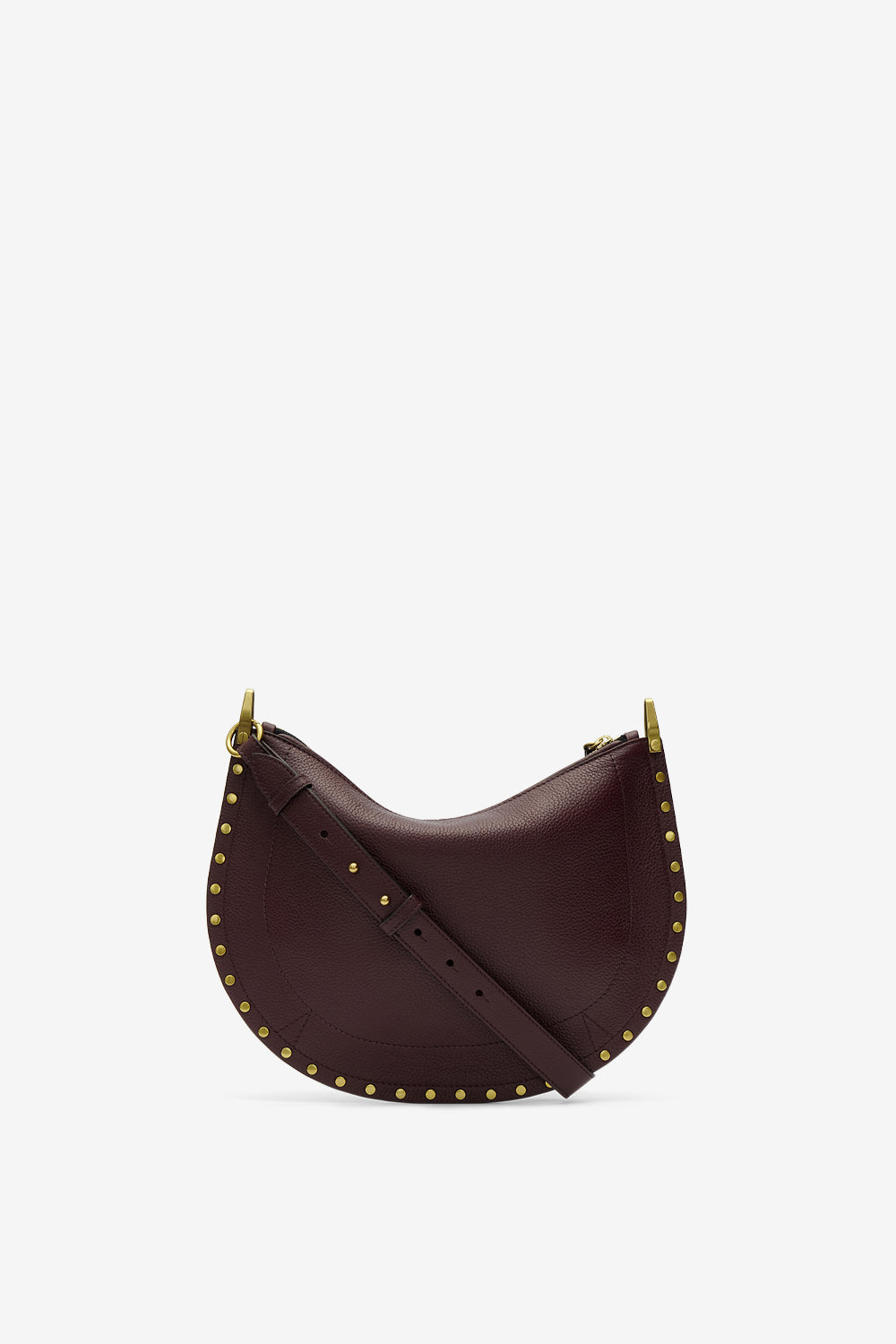 Schultertasche oskan soft zip aus leder - Bordeaux - Woman - 3