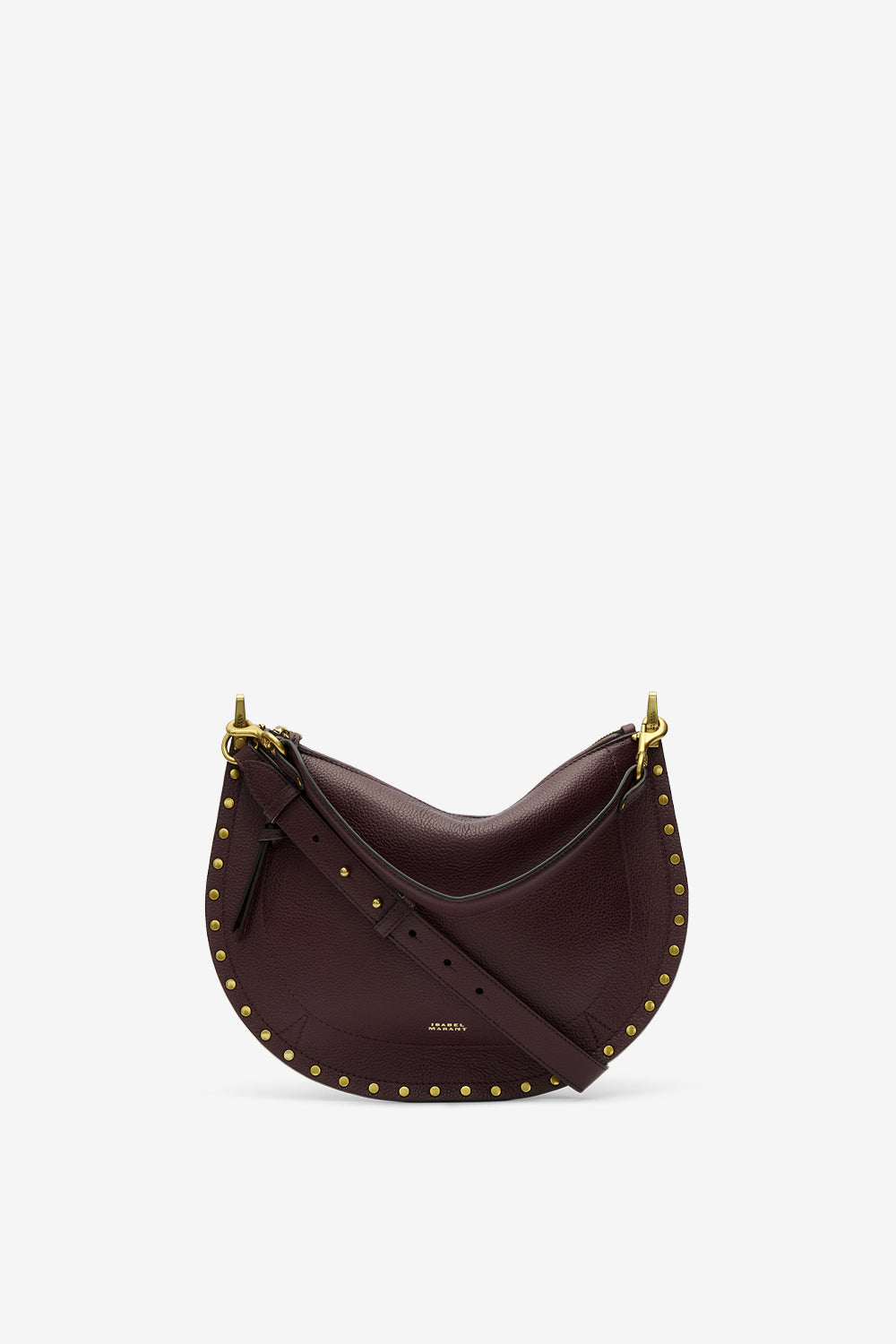 Schultertasche oskan soft zip aus leder - Bordeaux - Woman - 8