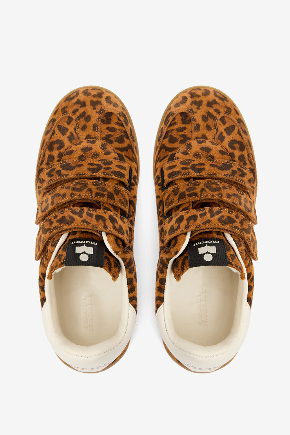 Sneakers basse beth in pelle di vitello scamosciata con stampa - Leopard-ecru - Woman - 4