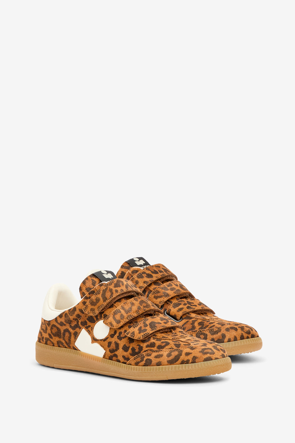 Sneakers basse beth in pelle di vitello scamosciata con stampa - Leopard-ecru - Woman - 3
