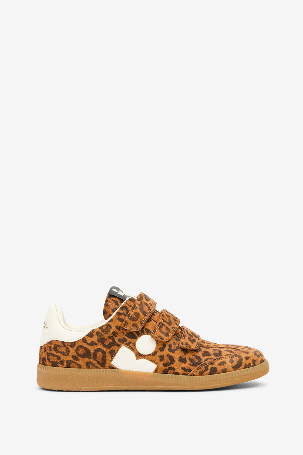 Sneakers basse beth in pelle di vitello scamosciata con stampa - Leopard-ecru - Woman - 1
