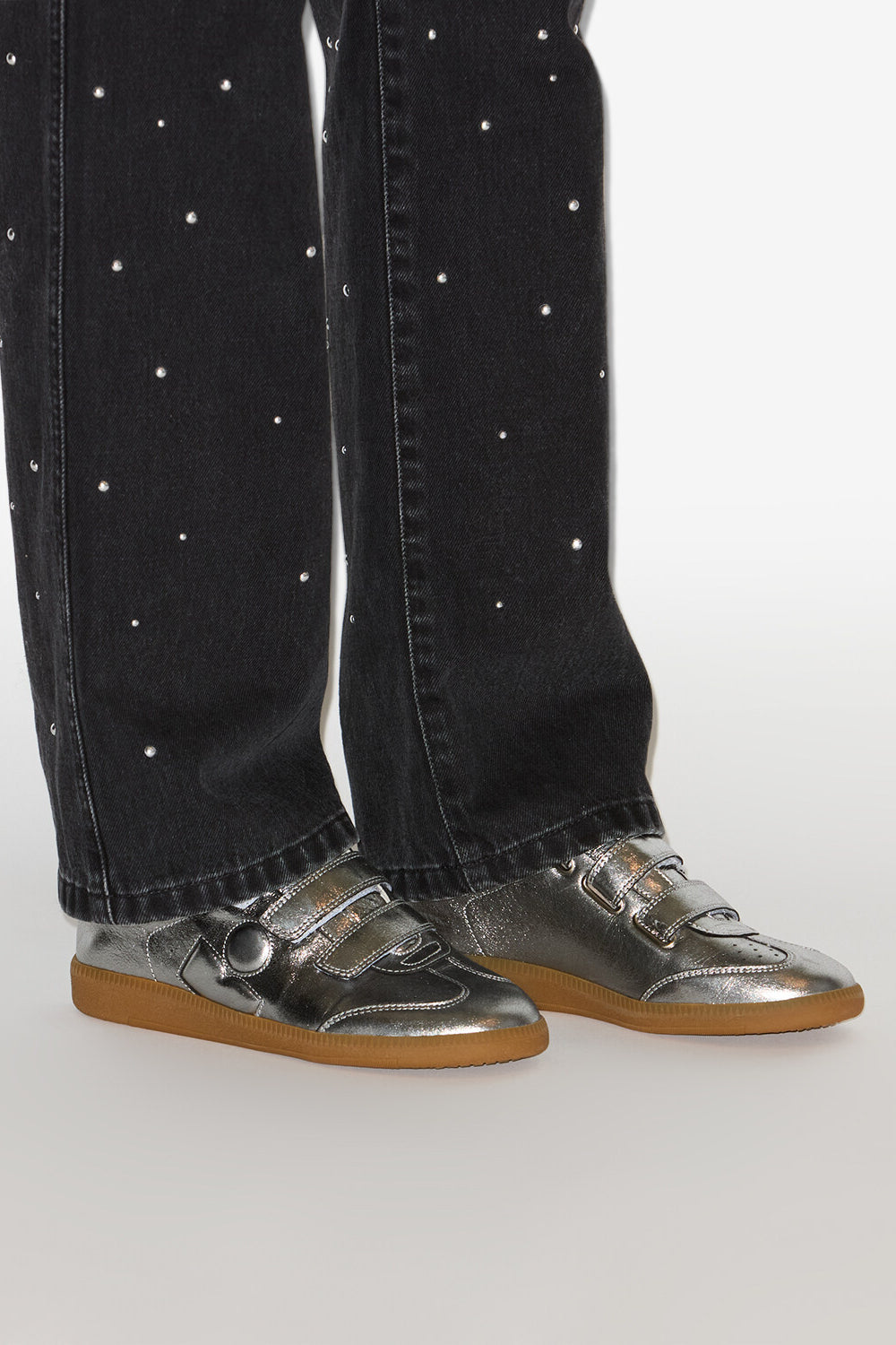 Sneakers beth basse in pelle - Gun metal - Woman - 5