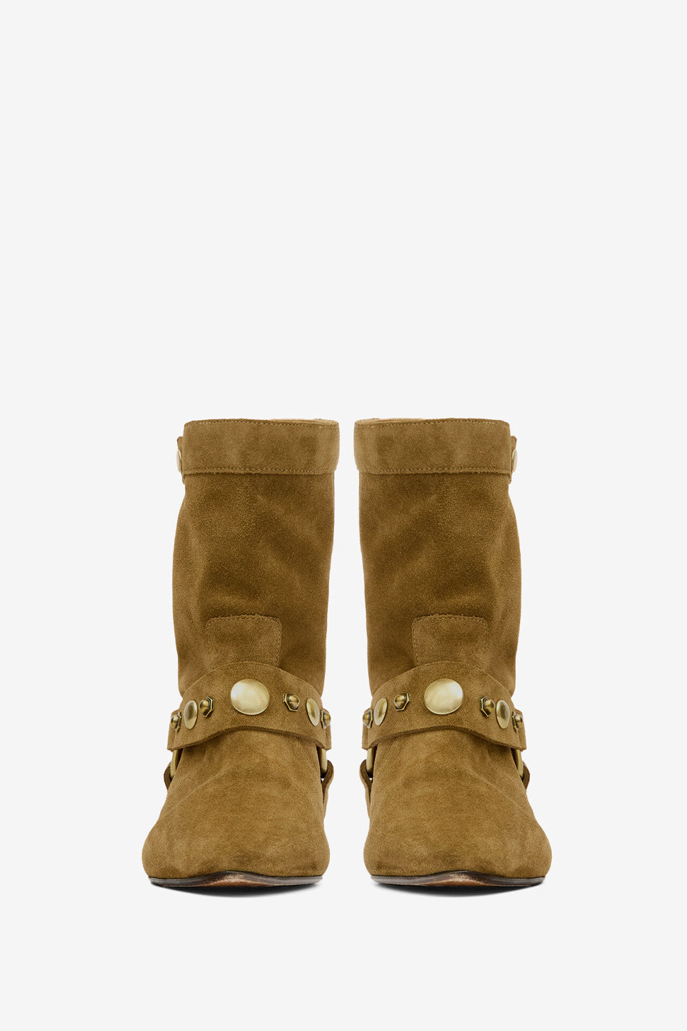 Boots plates stania en cuir de veau velours  - Light bronze-gold - Woman - 4