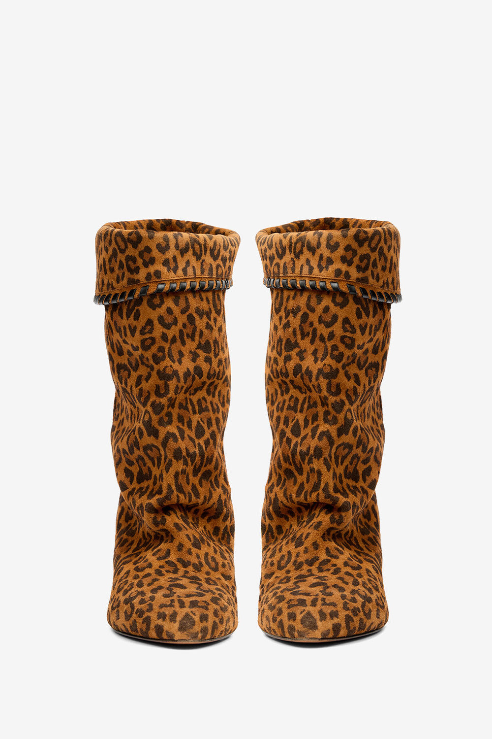 Dalby draped suede leather boots - Leopard - Woman - 4