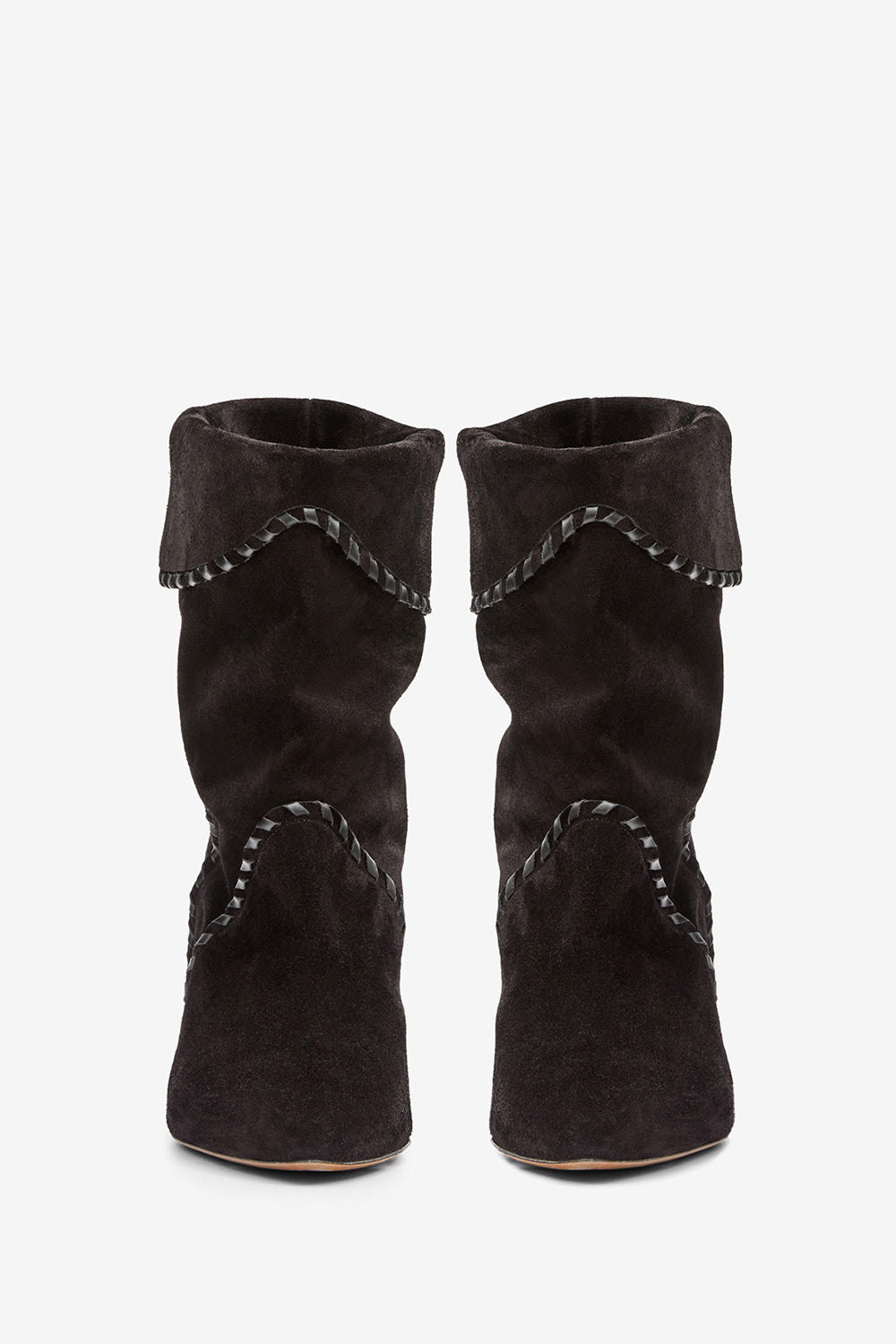 Botas bajas edoa de ante de piel de becerro - Negro - Woman - 4