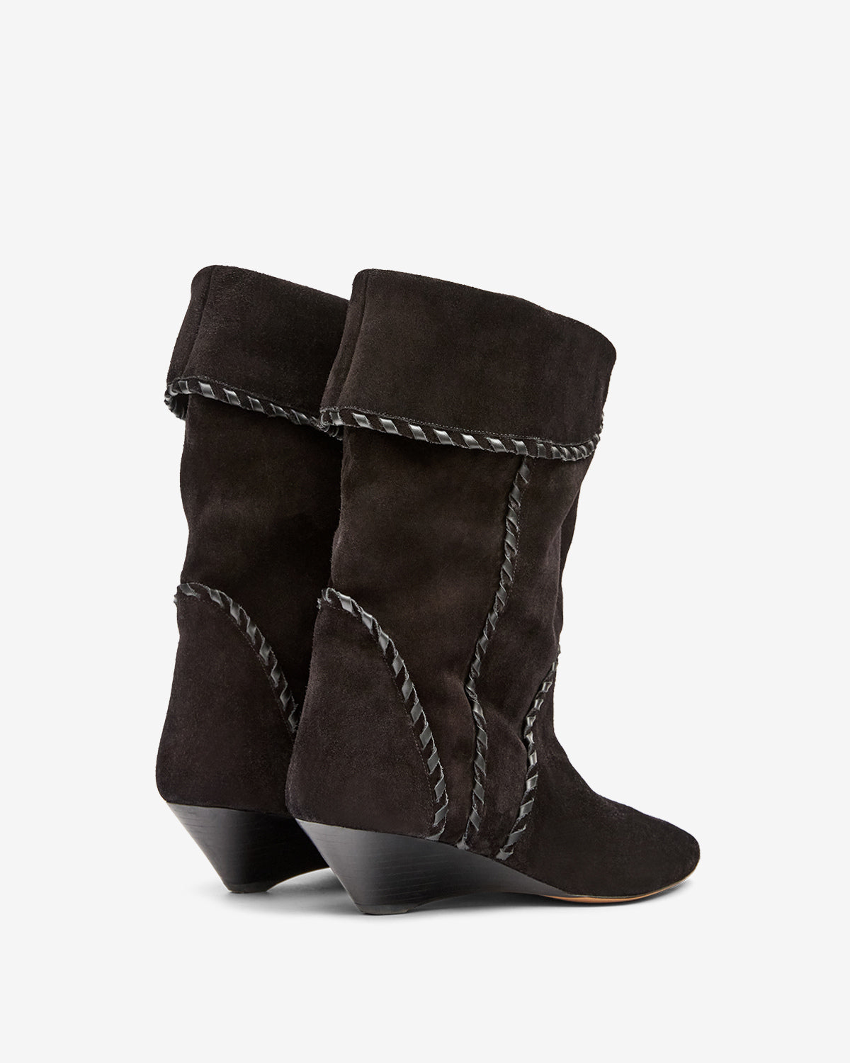 Boots edoa en cuir de veau velours - Noir - Woman - 2