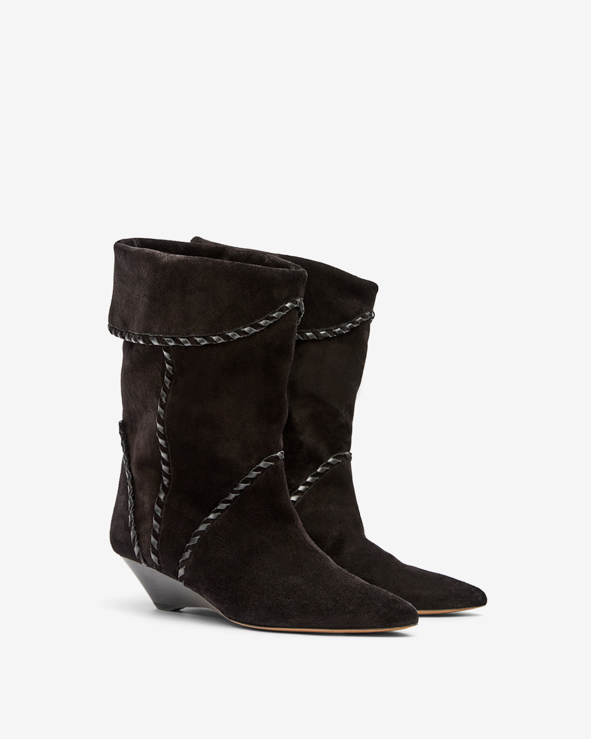 Boots edoa en cuir de veau velours - Noir - Woman - 3