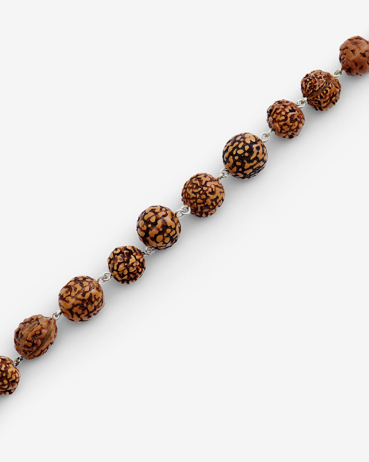 Armband hugh aus rudraksha-samen - Natural and silver - Man - 2