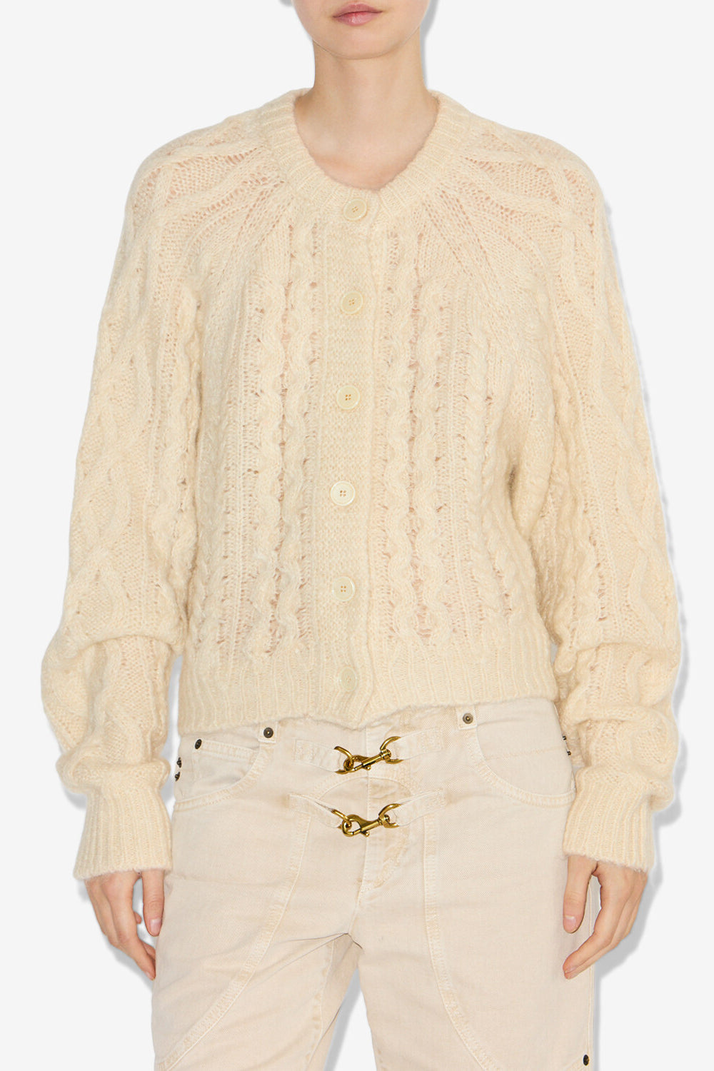Strickjacke yara mit zopfmuster - Naturfarben - Woman - 4