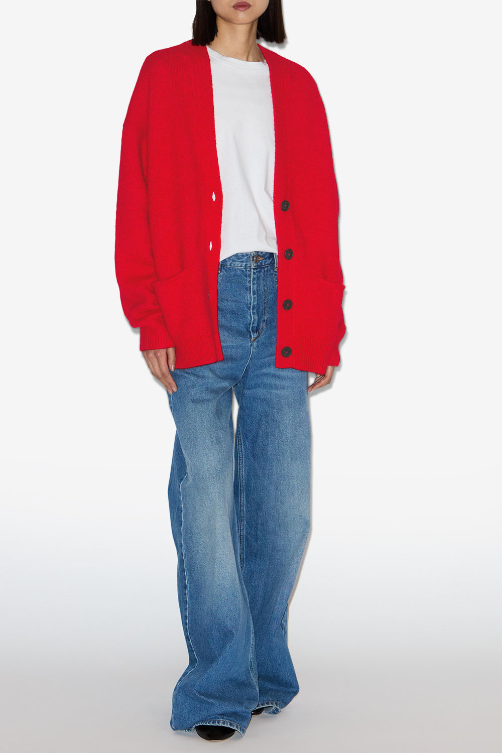 Eborah baby alpaca cardigan - Red - Woman - 2