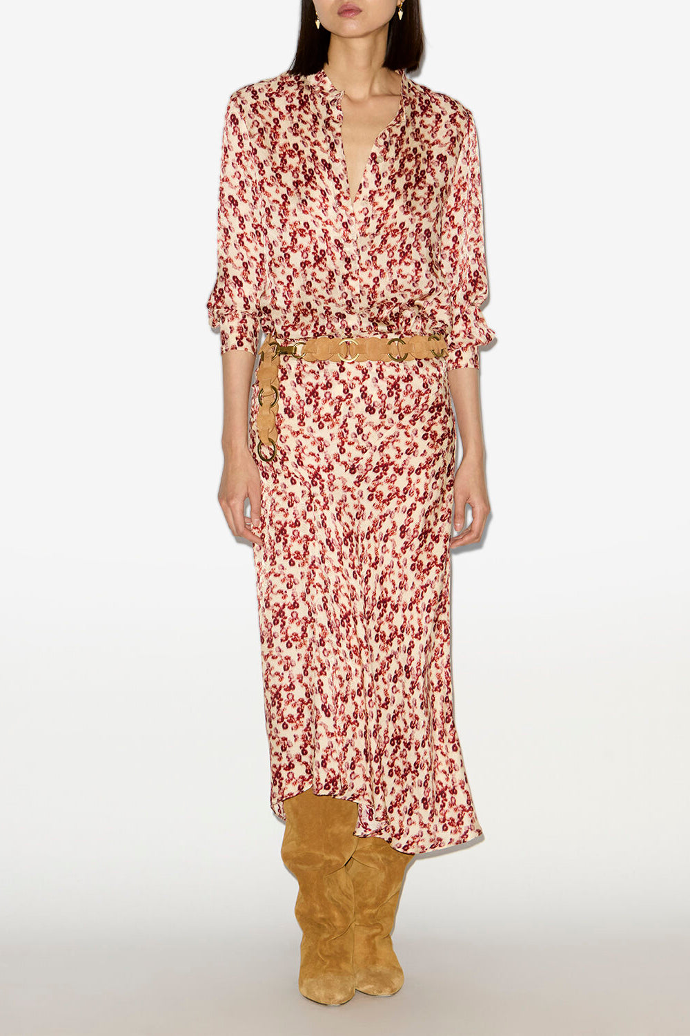 Gemustertes jacquardhemd ilda - Garnet - Woman - 2