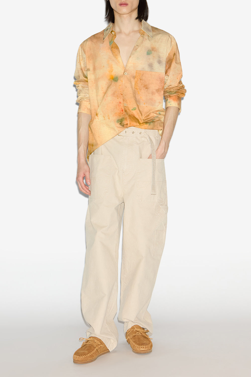 Hemd yacine aus bemalter baumwolle - Beige - Man - 2