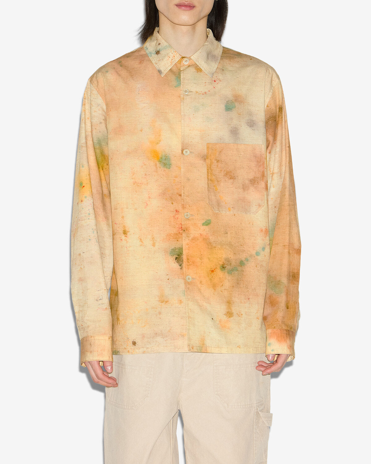 Hemd yacine aus bemalter baumwolle - Beige - Man - 3