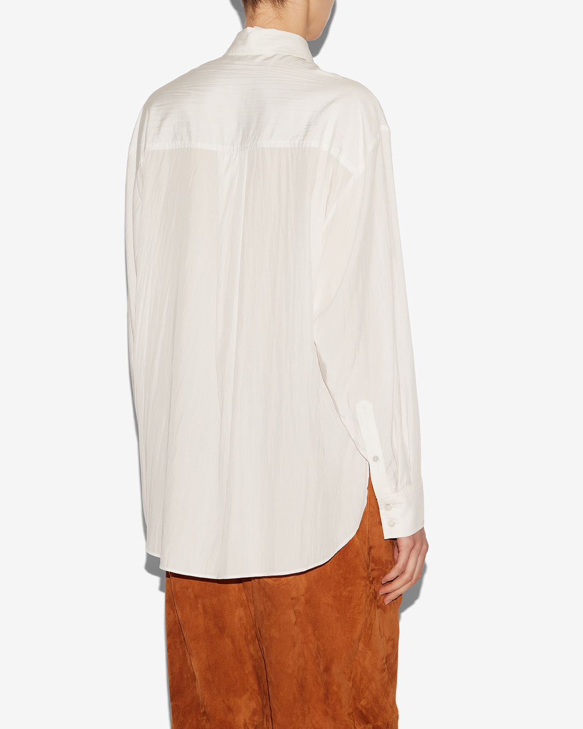 Fabriza flowing crepe shirt - White - Woman - 4