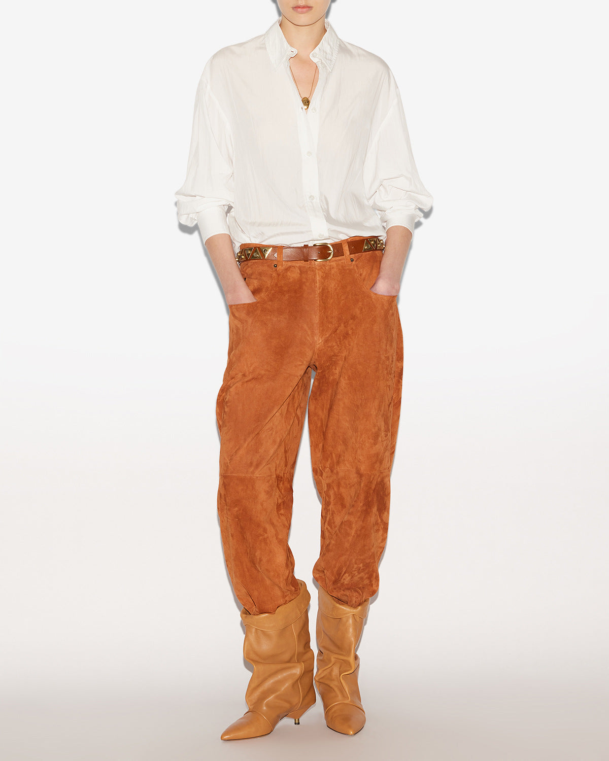 Fabriza flowing crepe shirt - White - Woman - 1