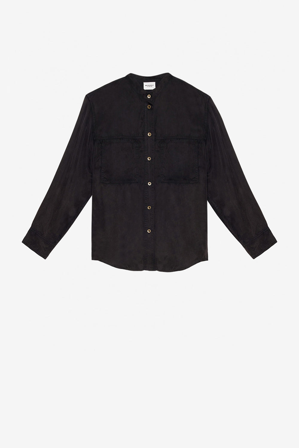 Zetta washed satin shirt - Black - Woman - 1