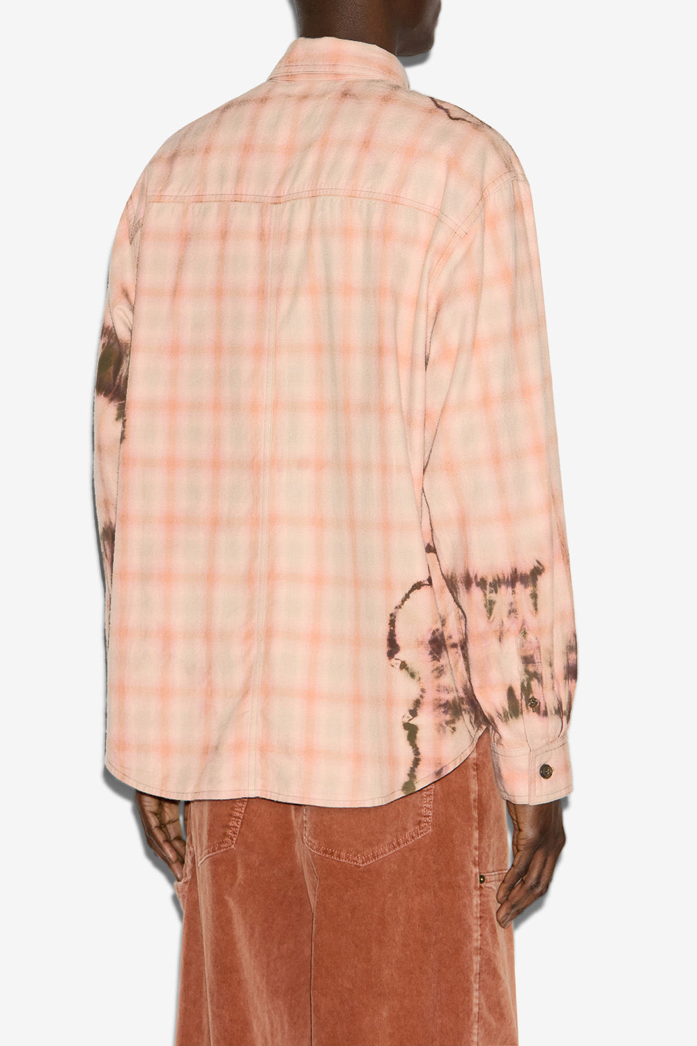Hemd suli mit karos und tie-dye - Faded peach - Man - 5