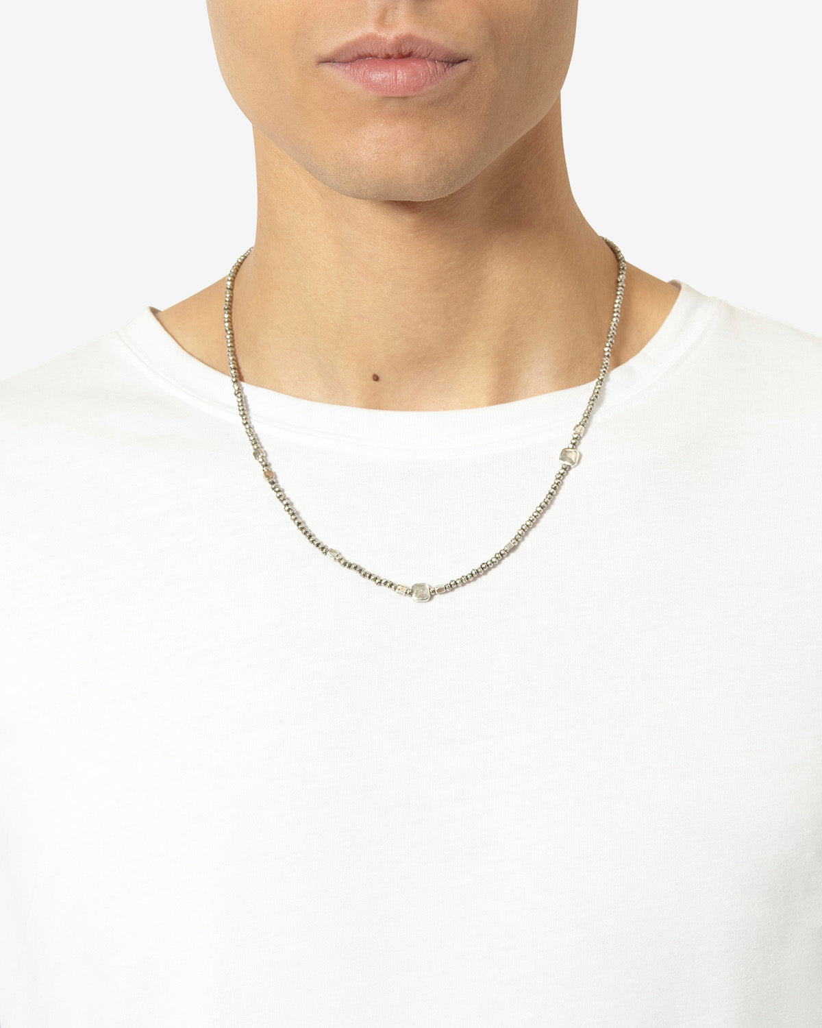 Collier en perles gary - Argent - Man - 2