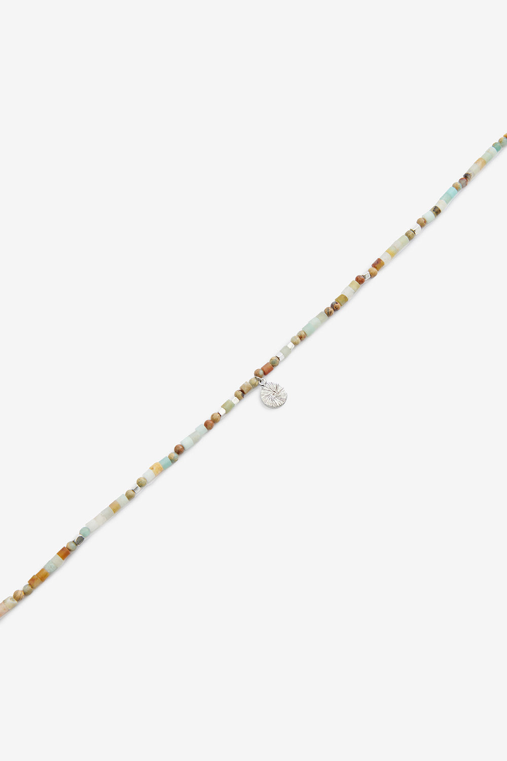 Pierce ビーズペンダント ネックレス - Pastel green-silver - Man - 3