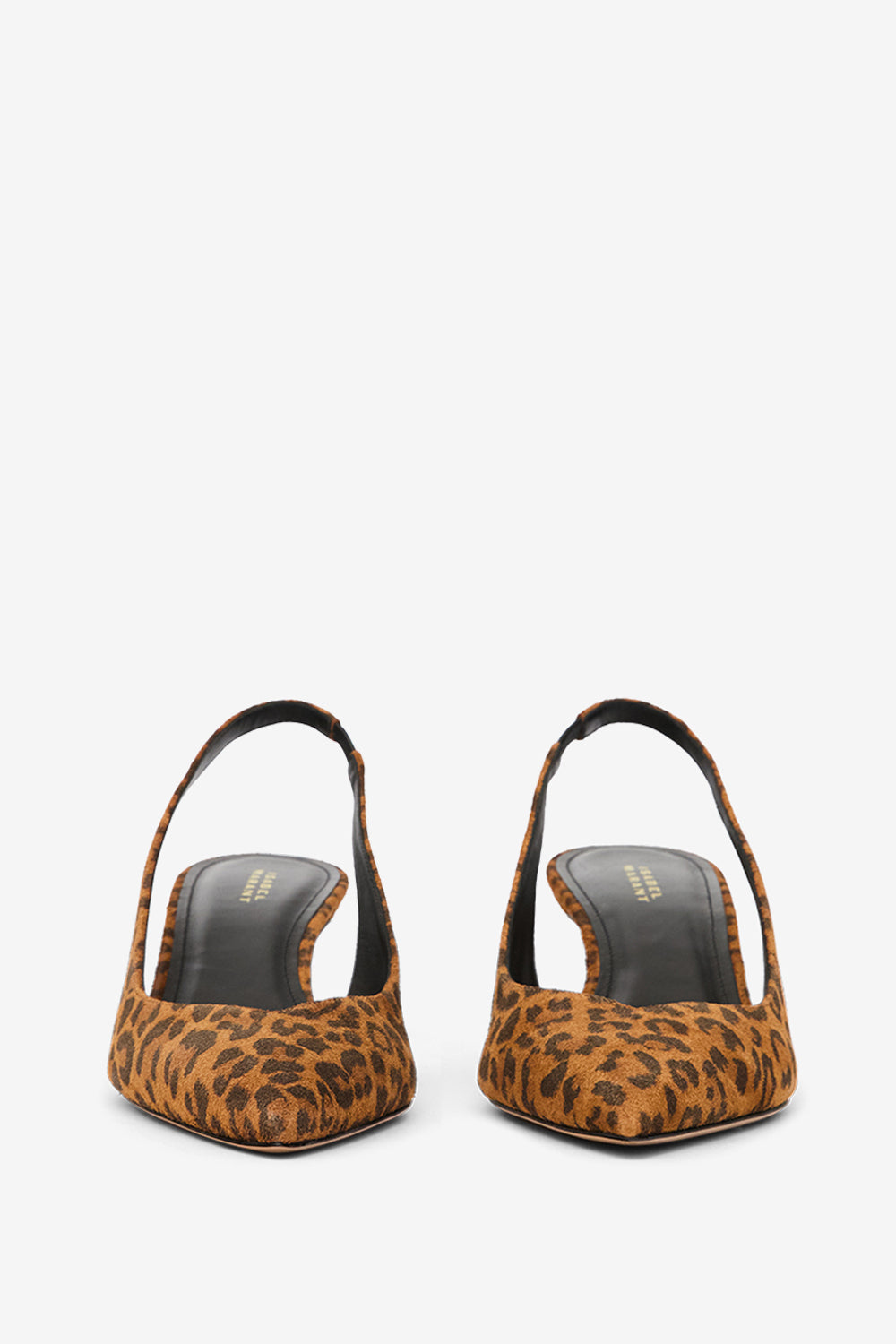 레오퍼드 스웨이드 가죽 파딤 슬링백 힐 - Leopard - Woman - 4