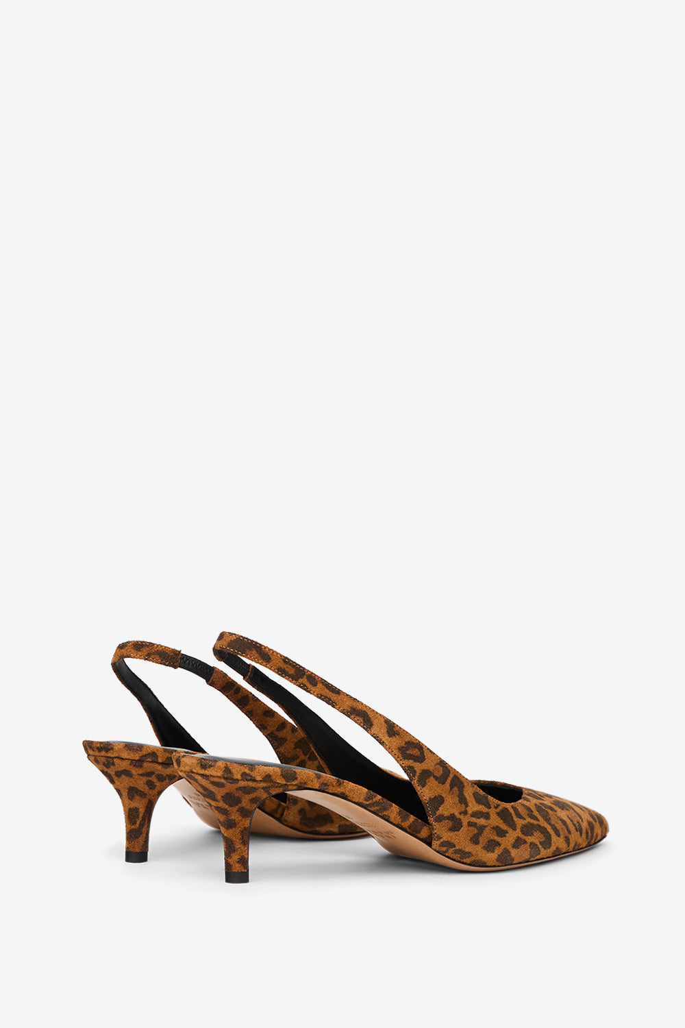레오퍼드 스웨이드 가죽 파딤 슬링백 힐 - Leopard - Woman - 2