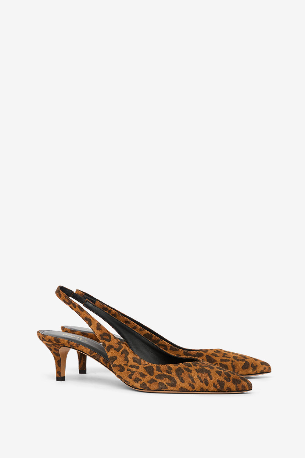 레오퍼드 스웨이드 가죽 파딤 슬링백 힐 - Leopard - Woman - 3