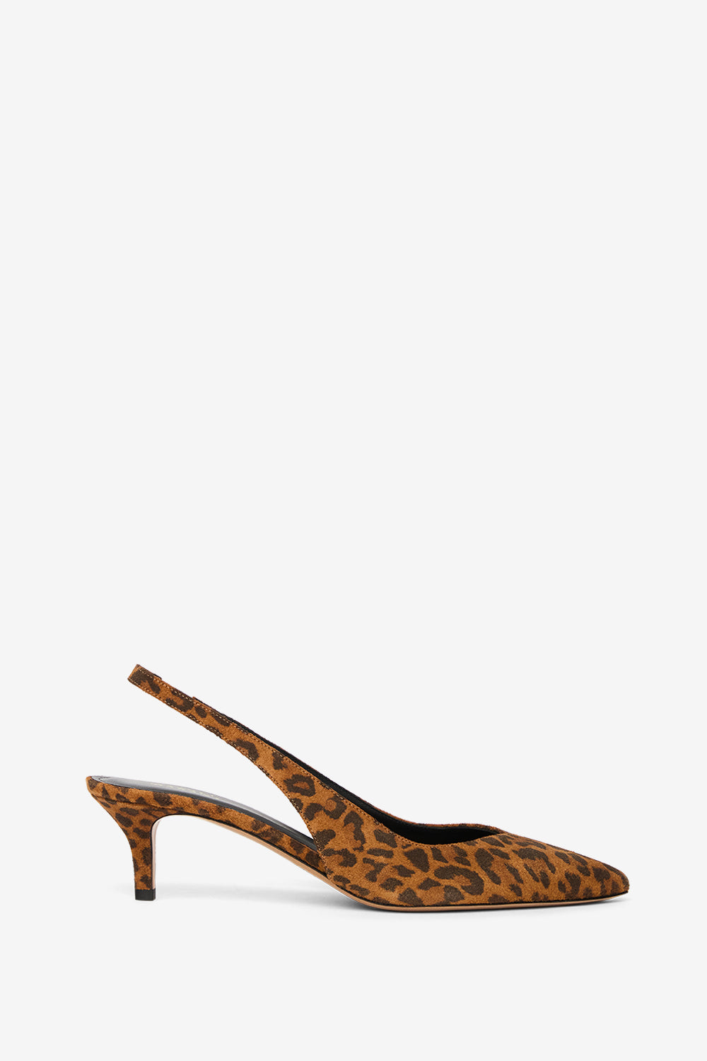 레오퍼드 스웨이드 가죽 파딤 슬링백 힐 - Leopard - Woman - 1