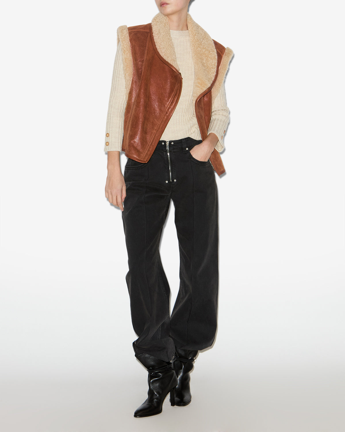 Alime 베스트 Woman Cognac 4